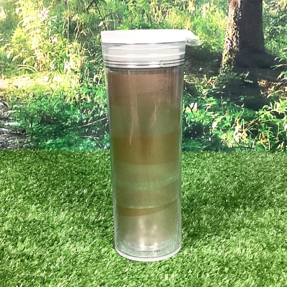Starbucks Gold Ribbon Striped Holiday Tumbler 2012 - Picture 1 of 13